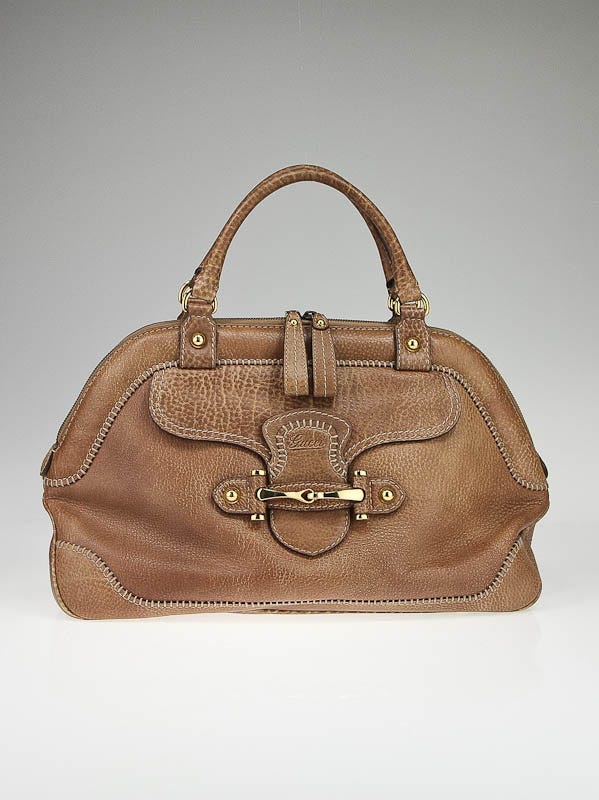 Gucci Brown Leather New Pelham Medium Satchel Bag