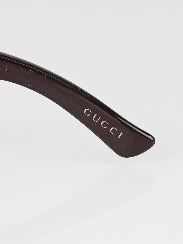 Gucci Dark Brown Frame Gradient Tint Buckle Sunglasses-2981