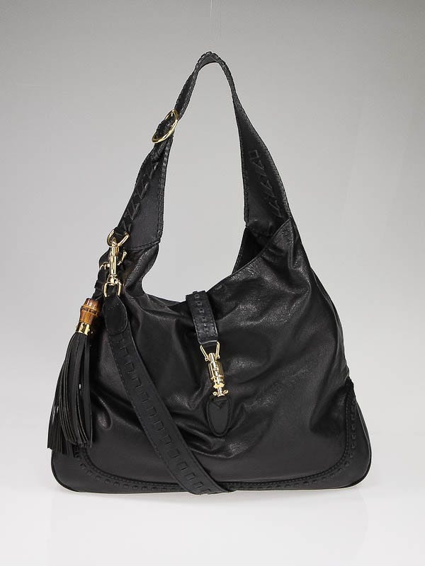 Gucci Black Leather New Jackie Shoulder Bag
