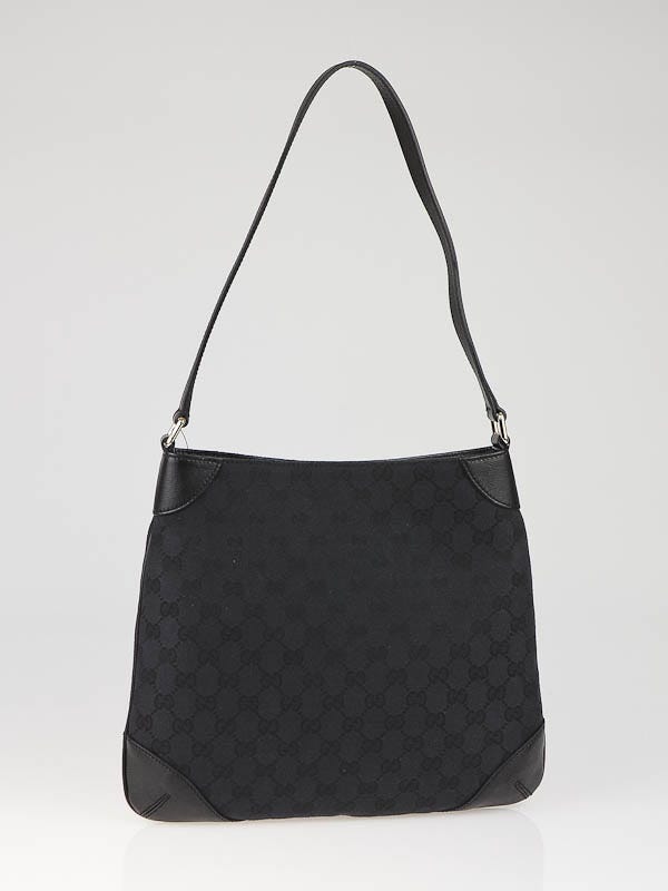 Gucci Black GG Canvas Medium Shoulder Bag