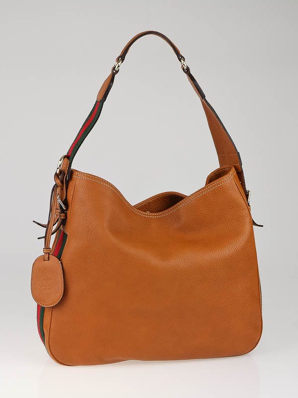 Gucci Tan Leather Heritage Medium Shoulder Bag