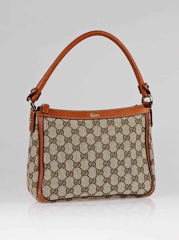 Gucci Beige/Brown GG Canvas Small Abbey Shoulder Bag | Yoogi's Closet