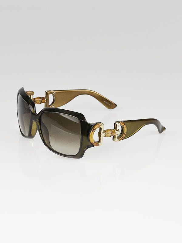 Gucci Green Frame Bamboo Horsebit Sunglasses - GG 2969/S