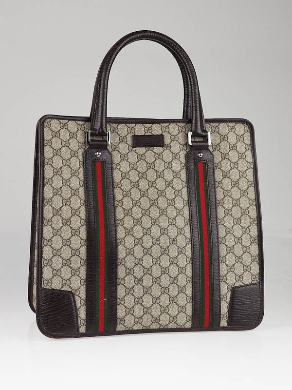 Gucci Beige/Ebony Coated Canvas Supreme Backpack Bag - Yoogi's Closet