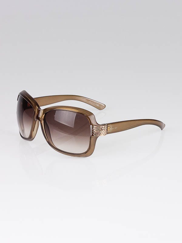Gucci Bronze Frame Crystal GG Sunglasses-2985/S | Yoogi's Closet