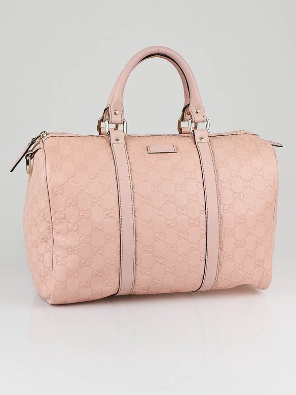 Gucci Pink Guccissima Leather Medium Joy Boston Bag