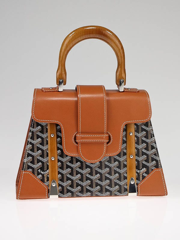 Goyard Black Chevron Print Coated Canvas Saigon PM Bag