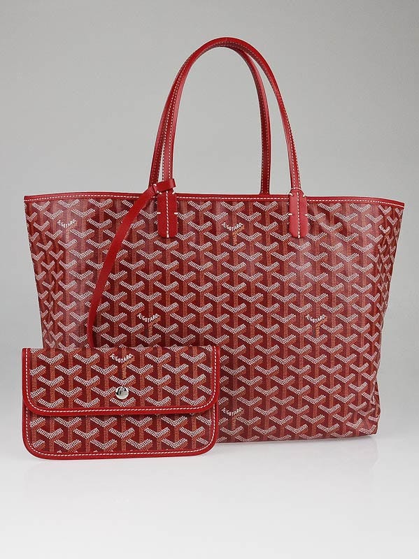 2010 Goyard Red Chevron Coated Canvas St Louis PM at 1stDibs