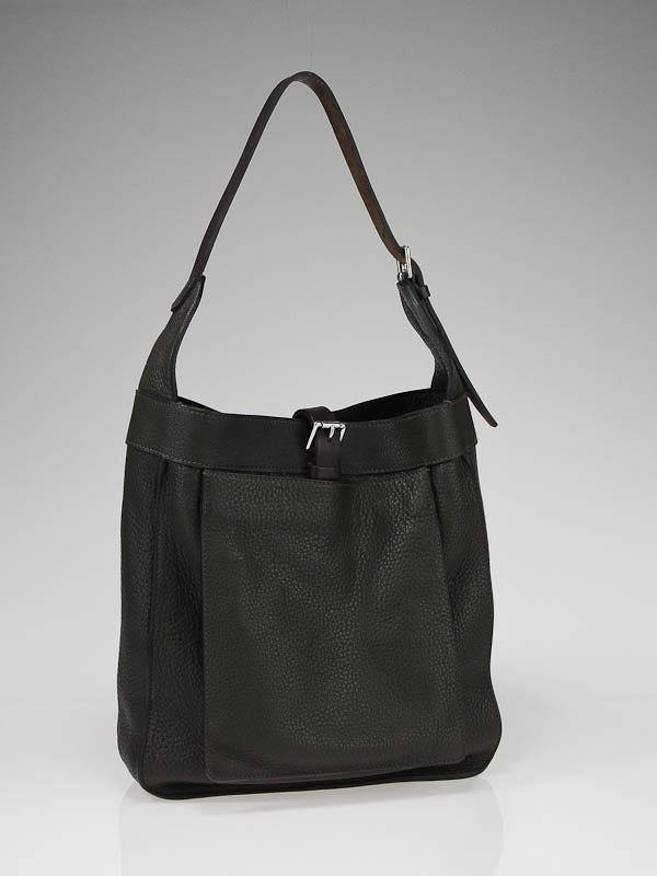 Hermes Black Clemence Leather Marwari GM Bag - Yoogi's Closet