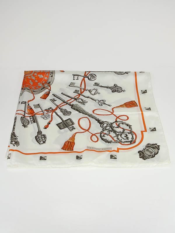 Hermes Les Clefs Silk Reissue Cathy Latham 1965 Square Scarf