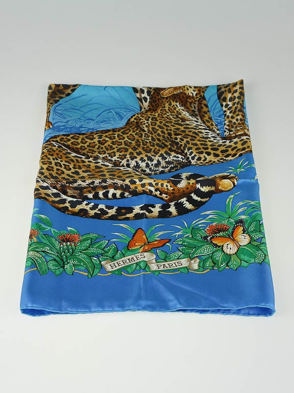 Hermes 90cm 'Jungle Love' Robert Dallet Silk Scarf