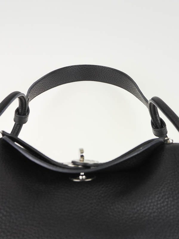 Hermes 26cm Black Clemence Leather and Palladium Hardware Lindy Bag -  Yoogi's Closet