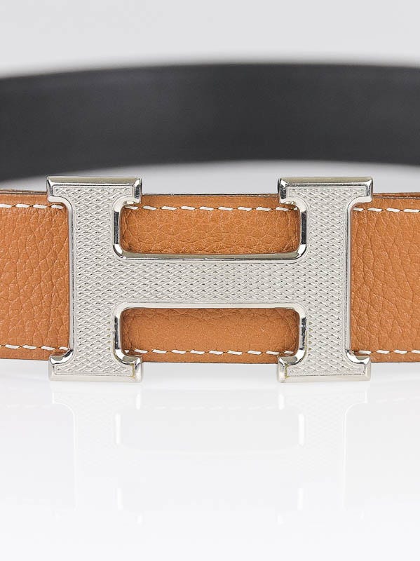 Hermes Gold Togo/Black Box Constance H Silver Guilloche  display picture 1