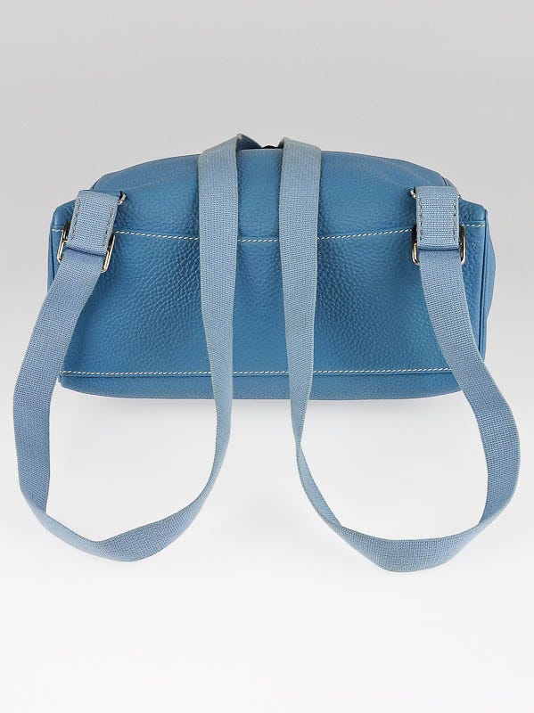 Kellyado leather backpack Hermès Blue in Leather - 18126327