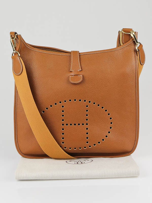 Hermes Brown Canvas/Leather Evelyne Bag – Luxury GoRound