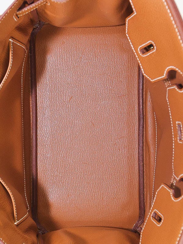 Hermes　Birkin bag 30　Gold　Togo leather　Silver hardware