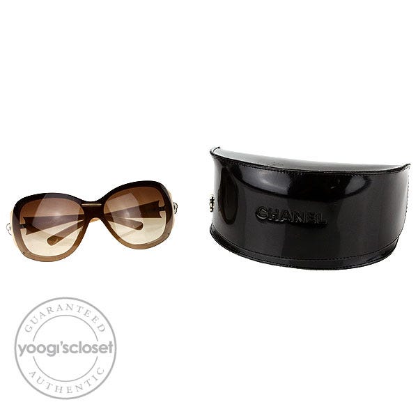 Chanel Beige and White Camellia Flower Sunglasses | Yoogi's Closet