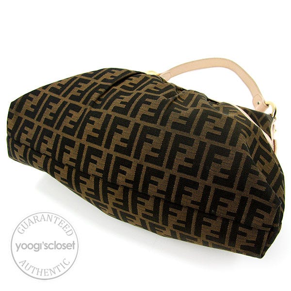 Fendi Brown Zucca Canvas Vanity Cosmetic Bag Fendi