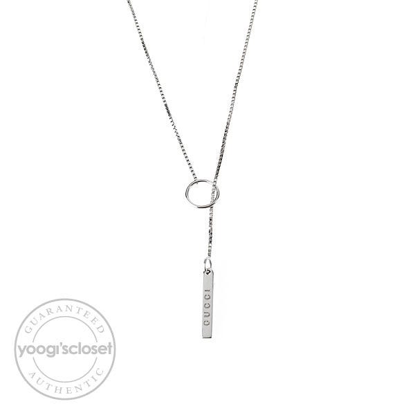 The Gemseller 18K White Gold Plated 45cm Lariat Necklace with 2 Swarovski  Crystals Stud Earrings 6mm Each : Everything Else - Amazon.com