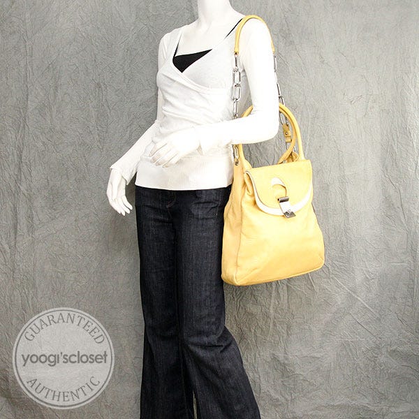 Marc Jacobs Pale Yellow Leather Daydream Suvi Bag - Yoogi's Closet