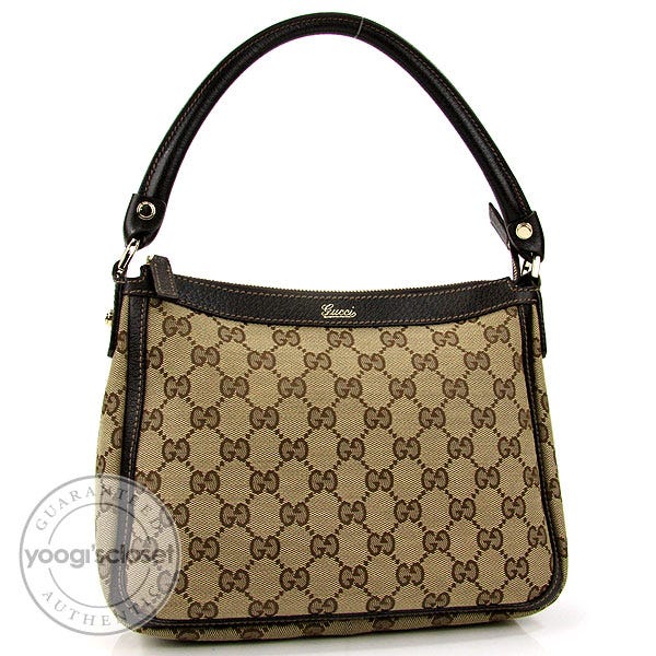 Gucci Beige/Ebony GG Fabric D Ring Shoulder Bag