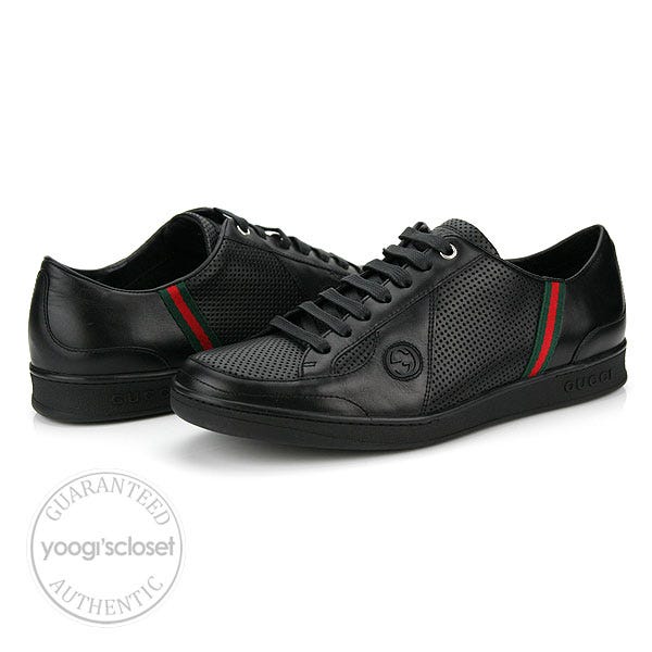 Gucci Black Leather Sneakers size 8