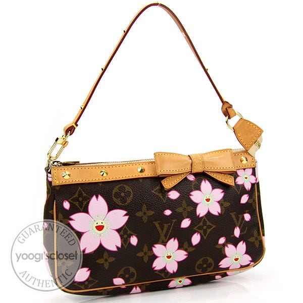 Louis Vuitton Limited Edition Cherry Blossom Pochette Accessories Bag
