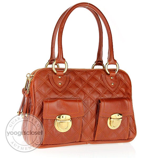 Marc Jacobs Brown Quilted Leather Blake Bag
