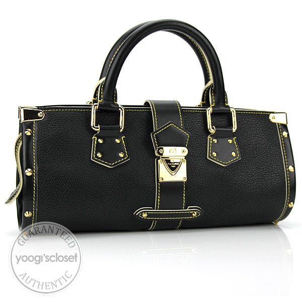 Louis Vuitton Black Suhali Leather L'Epanoui PM Bag - Yoogi's Closet