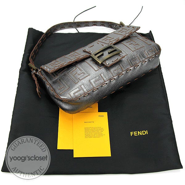 F6278】FENDI ロゴスクエアラメバレッタ/フェンディ/ヘア