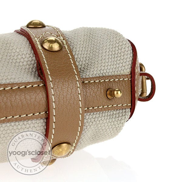 Louis Vuitton Limited Edition Grey Trianon Canvas & Tan Suhali