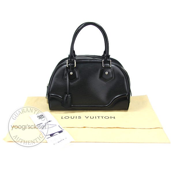 Louis Vuitton Black Epi Leather Bowling Montaigne PM Bag - Yoogi's Closet