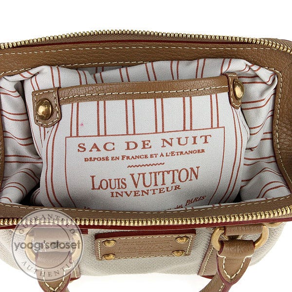 Louis Vuitton Limited Edition Grey Trianon Canvas & Tan Suhali