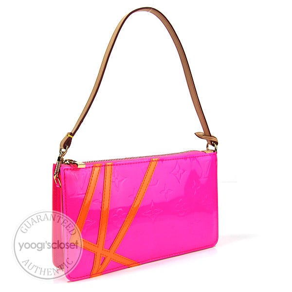 Louis Vuitton Limited Edition Robert Wilson Fluo Rose Monogram Vernis Lexington Accessory Pouch