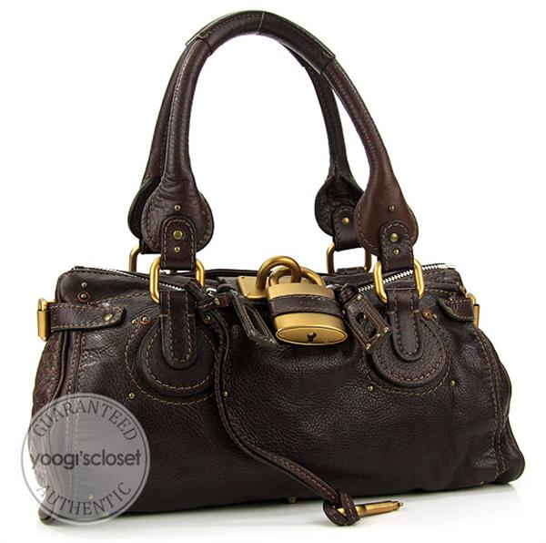 Chloe Chocolat Leather Paddington Medium Satchel Bag