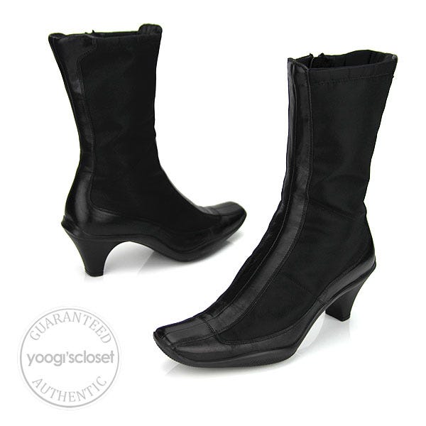 Prada Black Calzature Donna Ankle Boots size 7.5