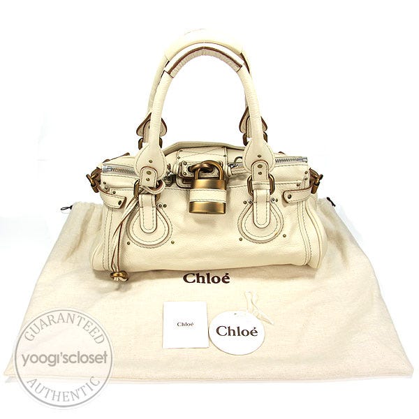 Chloe Ivory Paddington Medium Satchel Bag | Yoogi's Closet