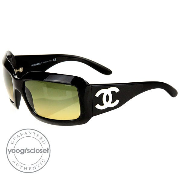 Chanel 5076-H Mother of Pearl Black Frame with Brown Lens Sunglasses -  Yoogi's Closet