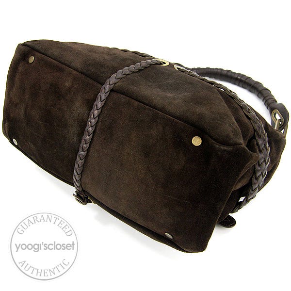 Jimmy Choo Chocolate Suede Tulita Hobo Bag | Yoogi's Closet