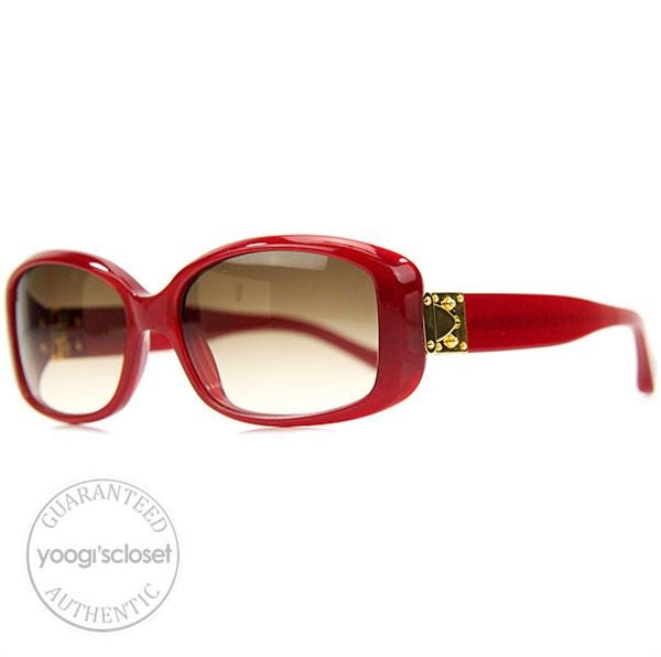 Louis Vuitton Gold Speckling Red Soupcon Sunglasses