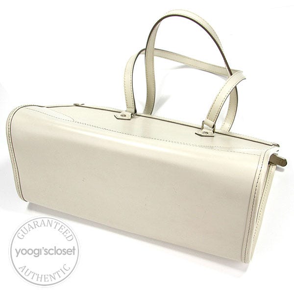 Louis+Vuitton+Madeleine+Shoulder+Bag+PM+White+Leather for sale online