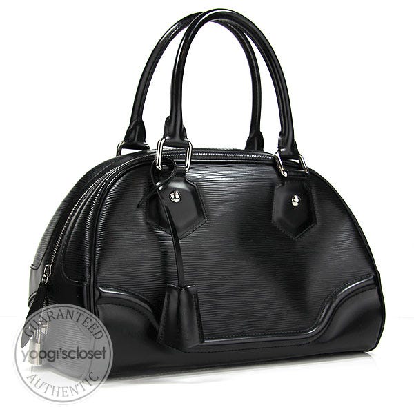 Louis Vuitton Black Epi Leather Bowling Montaigne PM Bag