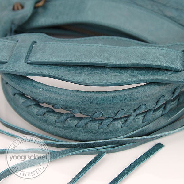 Balenciaga Blue India Chevre Leather First Motorcycle Bag Balenciaga Blue India Chevre Leather First Motorcycle Bag