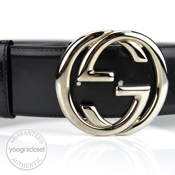 Black silver 2025 gucci belt