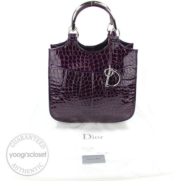 Tote Bag, Dior Crocodile Tote with Scarf and Pocket Book