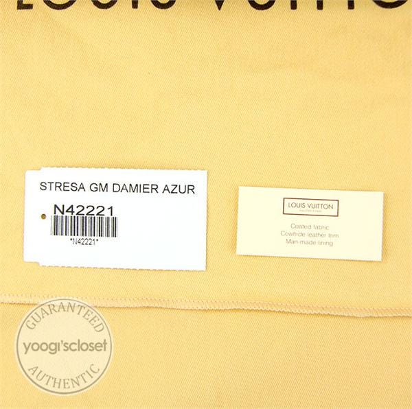 LOUIS VUITTON Louis Vuitton Damier Azur Stresa GM White N42221