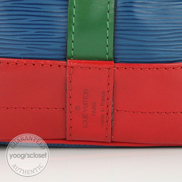 Louis Vuitton Red/Blue/Green Epi Leather Petit Noe Bag - Yoogi's Closet