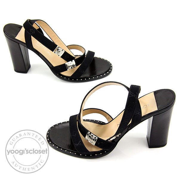 Louis Vuitton - Authenticated Heel - Cloth Black Plain for Women, Good Condition
