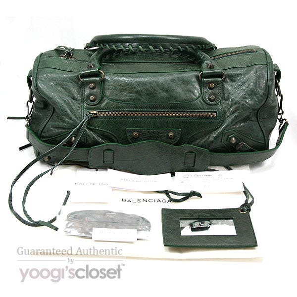 Balenciaga Sapin Green Twiggy Motorcycle Bag | Yoogi's Closet