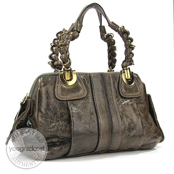 Chloe Stone Leather Heloise Satchel Bag